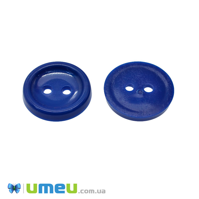 Гудзик пластиковий Круглий, 20 мм, Синій (PUG-047969)