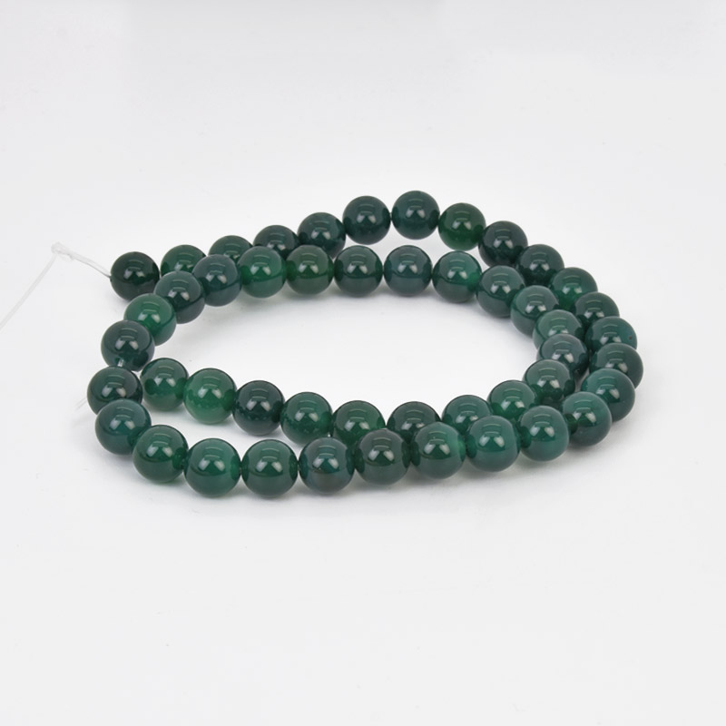 Бусины Агат зеленый, Натур. камень, 8 мм, Круглые (BUS-058086)