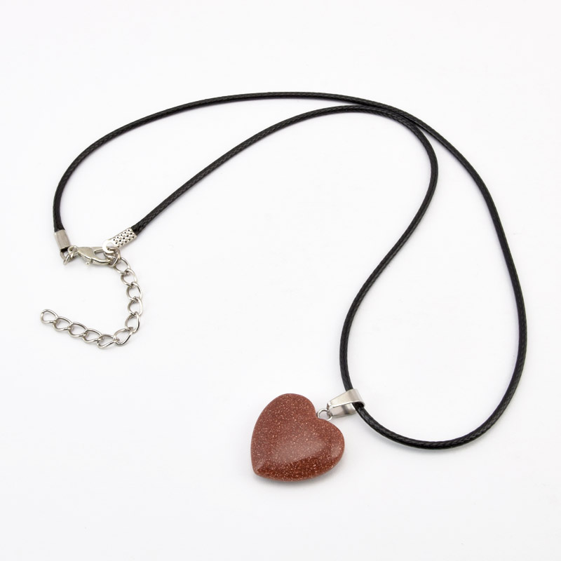 Подвеска на шнурке, Синт. камень Авантюрин Золотой песок (POD-058255)