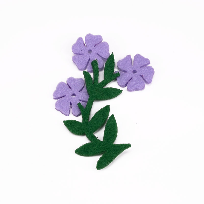 Декоративное изделие из фетра Барвинок, 10х6 см, Сиреневый (FLT-056559)