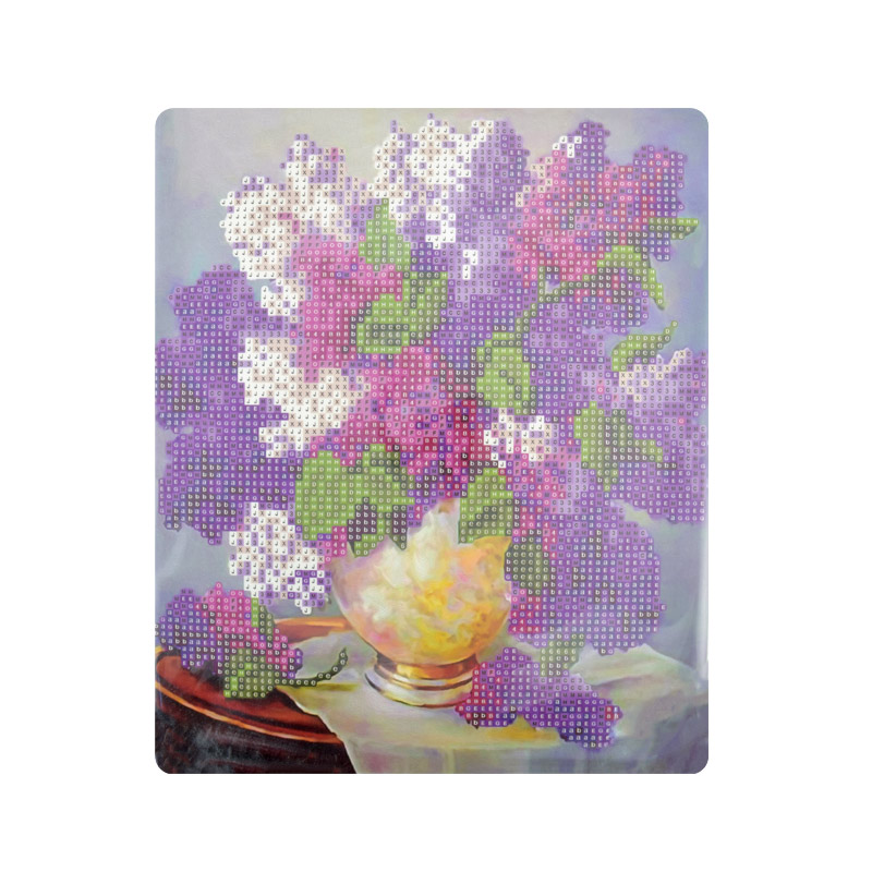 Набор алмазной живописи на картоне 25х21 см, Сирень (SXM-051487)