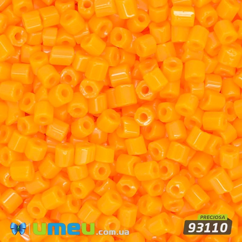 Бісер чеський Рубка 10/0, №93110, Помаранчевий натуральний (BIS-044005)