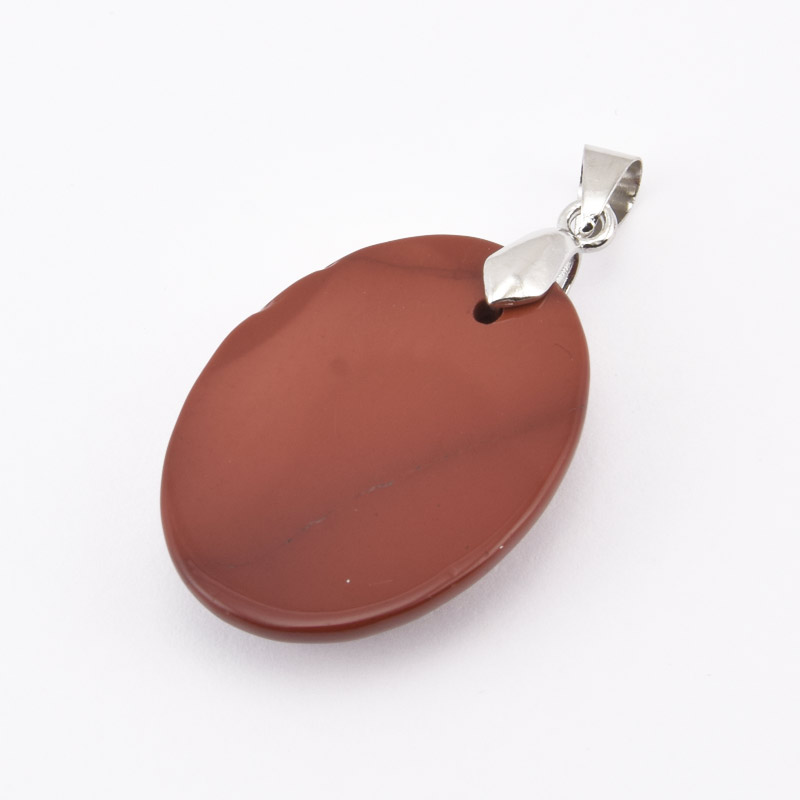 Підвіска Овал, Натур. камінь Мукаїт, 30х22 мм (POD-058738)