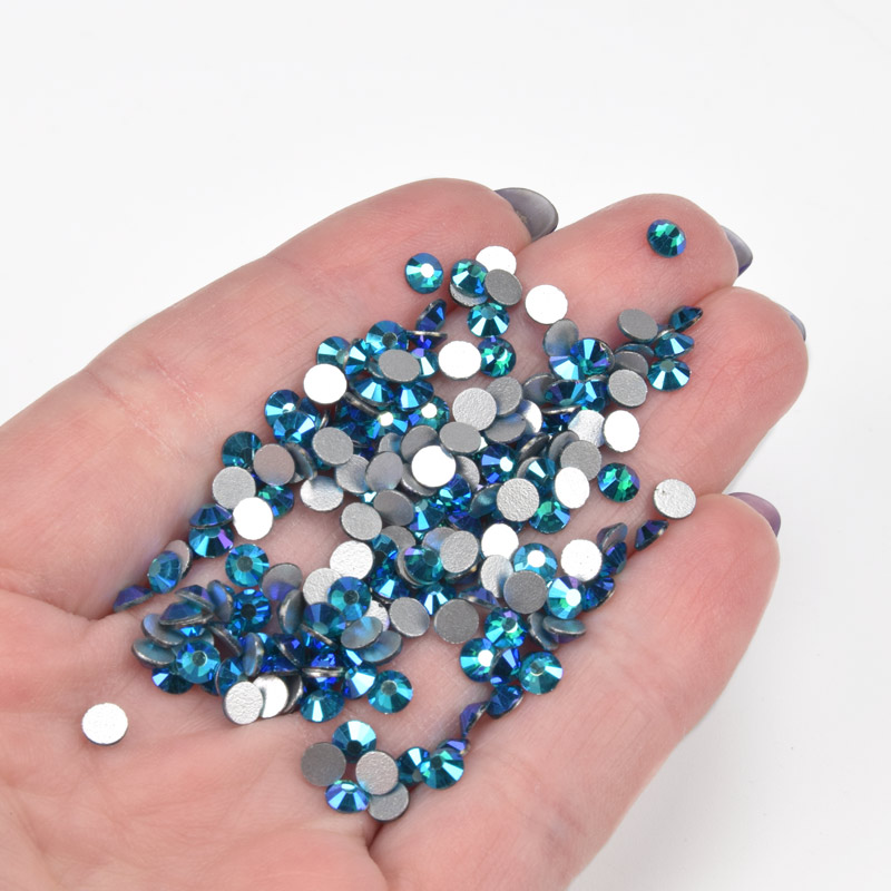 Стрази плоскі SS16 (3,8 мм), Бірюзові AB (STR-061348)