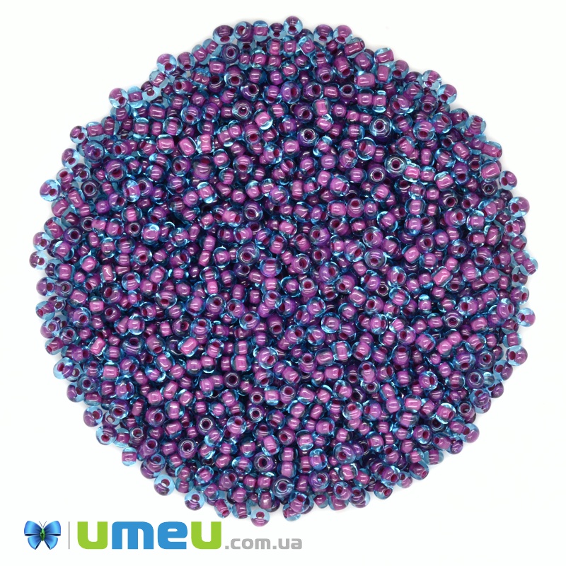 Бисер китайский средний, 8/0, Фиолетовый хамелеон, 3 мм (BIS-037667)
