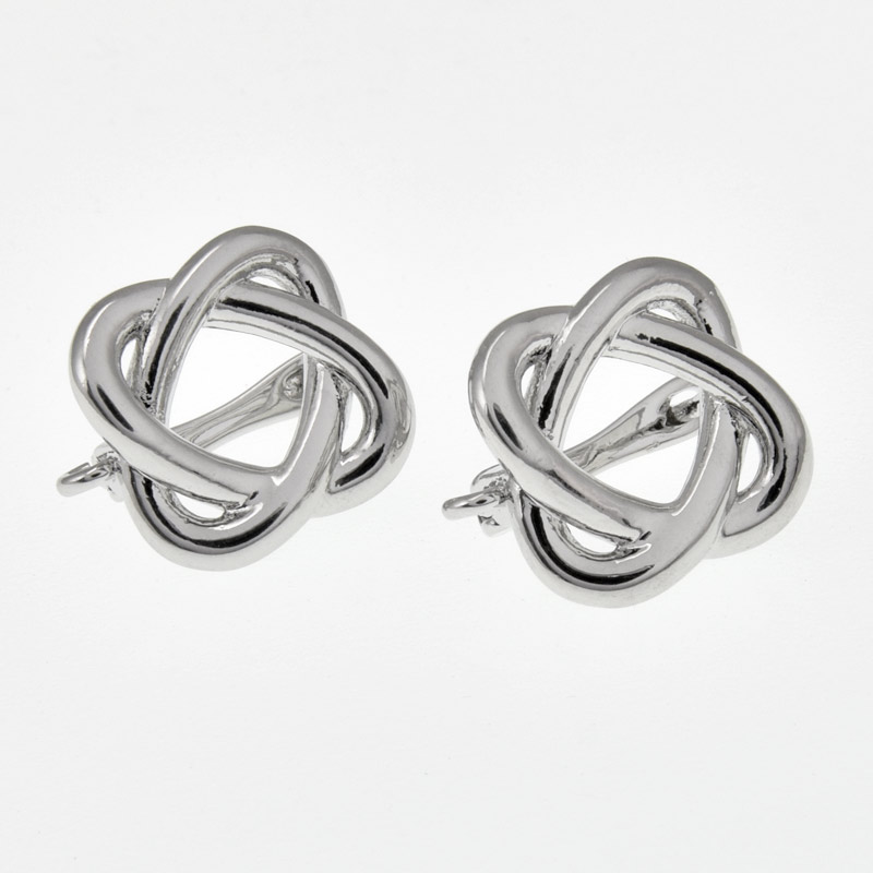 Швензы, Латунь с покрытием Родий, 19х13х14 мм (OSN-059996)