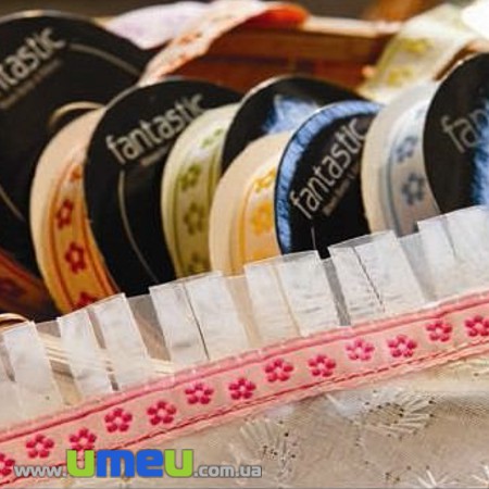 Тасьма Fantastic сердечка, 17 мм, Червона (LEN-010936)