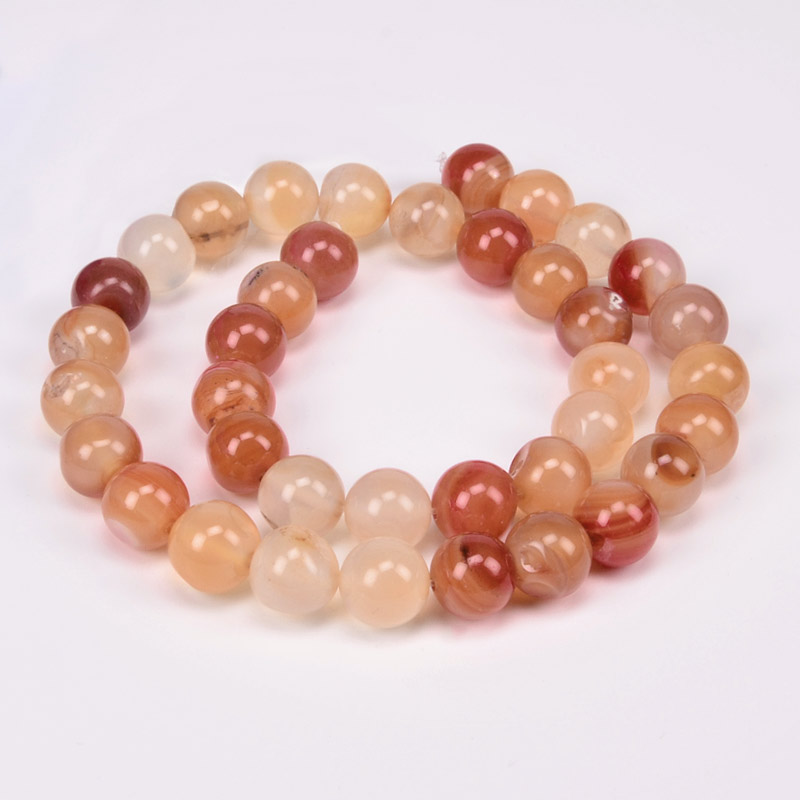 Намистини Агат червоний, Натур. камінь, 10 мм, Круглі (BUS-051612)