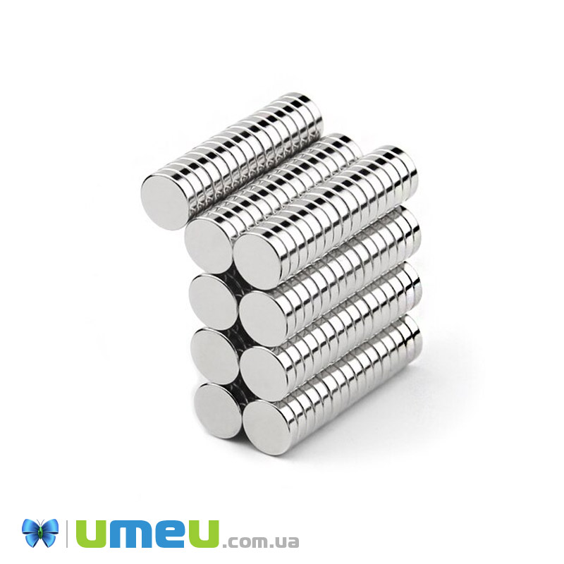 Магніт неодимовий для брошок Круглий, 8х1,7 мм (OSN-039329)