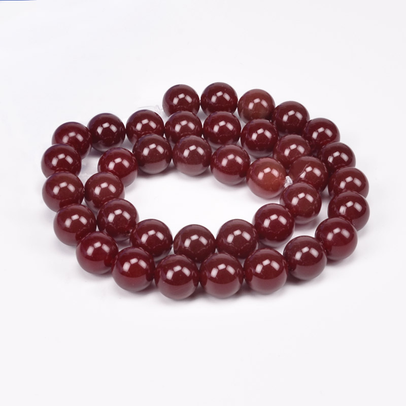 Бусины Агат красный, Натур. камень, 10 мм, Круглые (BUS-051620)