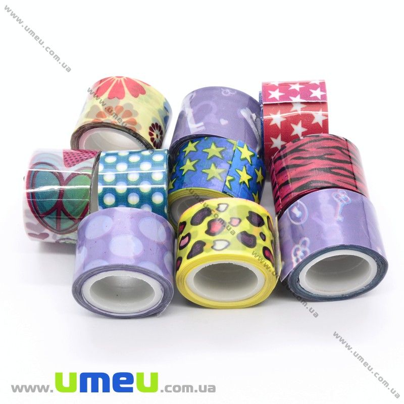Декоративний скотч, Мікс, 12 мм (DIF-021189)