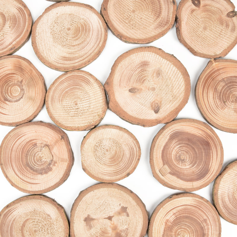 Срез деревянный с корой 40-50 мм, Круглый, Елка (BUS-057736)
