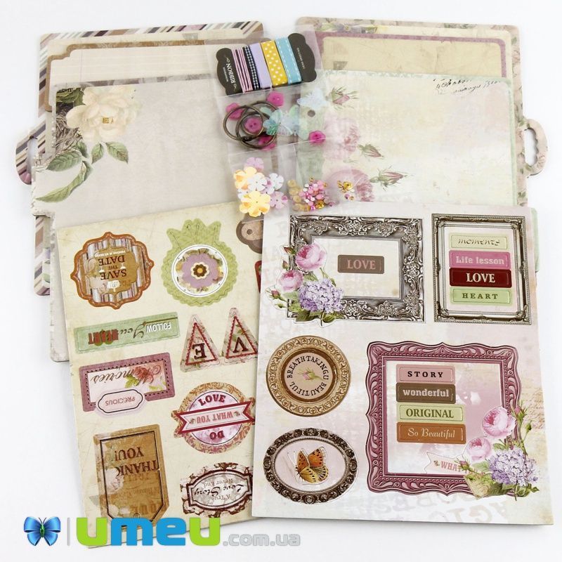 Набір скрапбукінгу великий для виготовлення фотоальбому (DIF-032800)