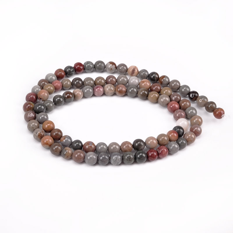 Намистини Яшма Пікассо, Натур. камінь, 4,5 мм, Круглі (BUS-051800)