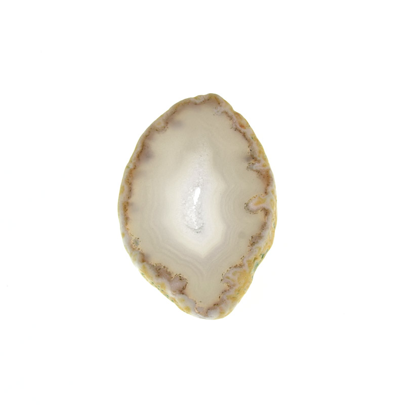 Зріз Агата без отвору, Сірий, 55х35 мм (POD-032994)