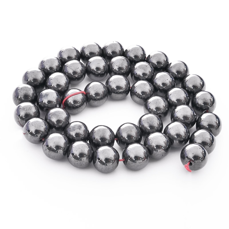 Намистини Гематит намагнічений, Натур. камінь, 10 мм, Круглі (BUS-051634)