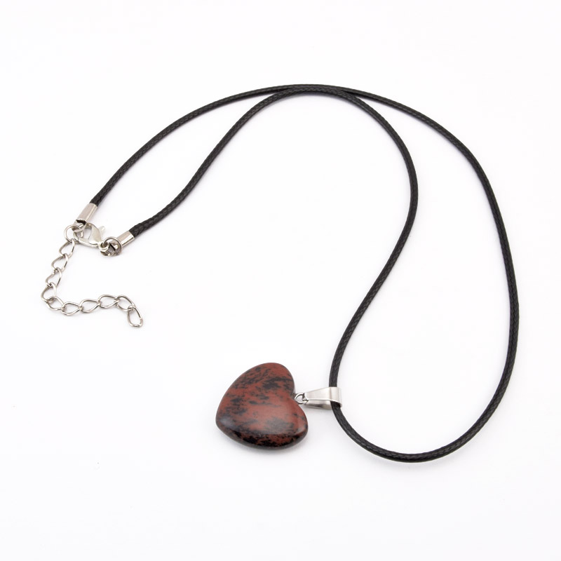 Підвіска на шнурку, Натур. камінь Обсидіан махогоновий (POD-058250)