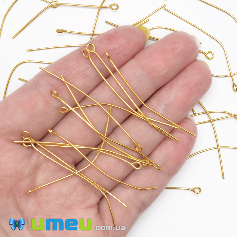 Булавки, Золото, 4,5 см, 0,7 мм (PIN-000278)