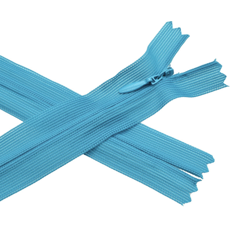 Молния потайная неразъемная, 50 см, Тип 3, Бирюзовая (ZIP-060433)