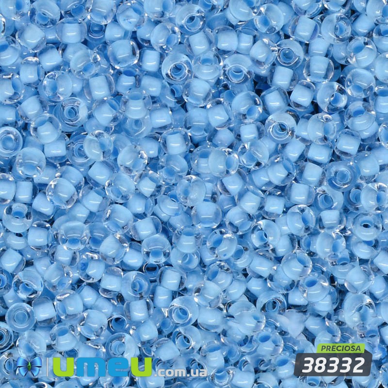 Бісер чеський №618 / 38332, Блакитний світлий, Прокрашенний, 10/0 (BIS-003895)