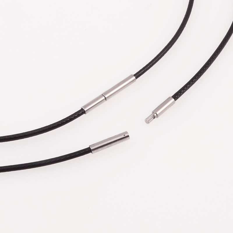 Основа для кольє 1,5 мм, 50 см, Замок нерж. сталь, Чорна (OSN-055550)