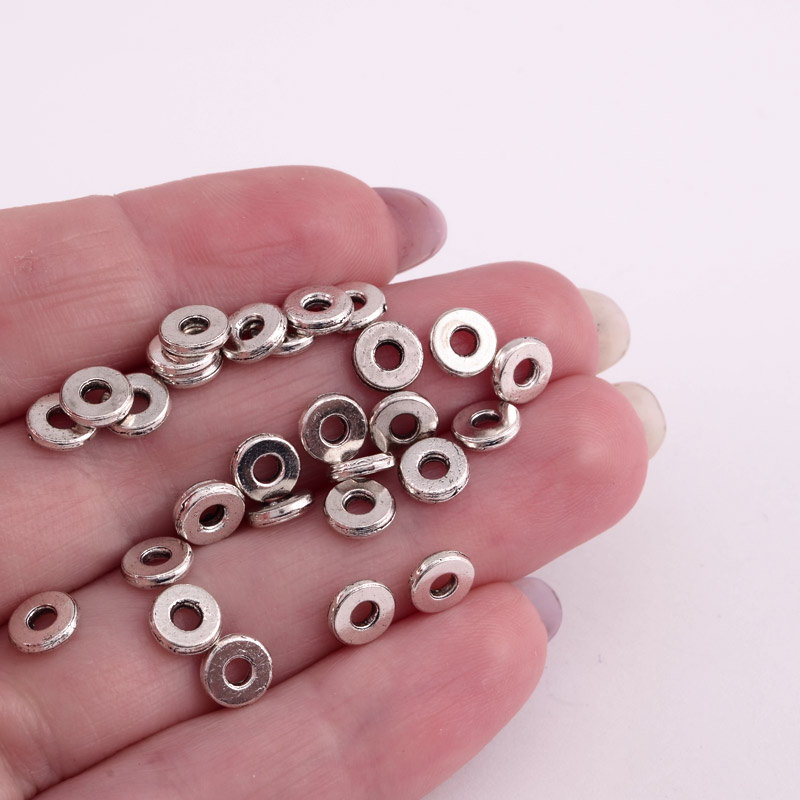 Бусины-разделители мет., 6х1,5 мм, Античное серебро (BUS-055345)