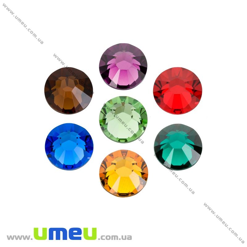 Стрази скляні неклейові SS4 (1,6 мм), Мікс (STR-015239)