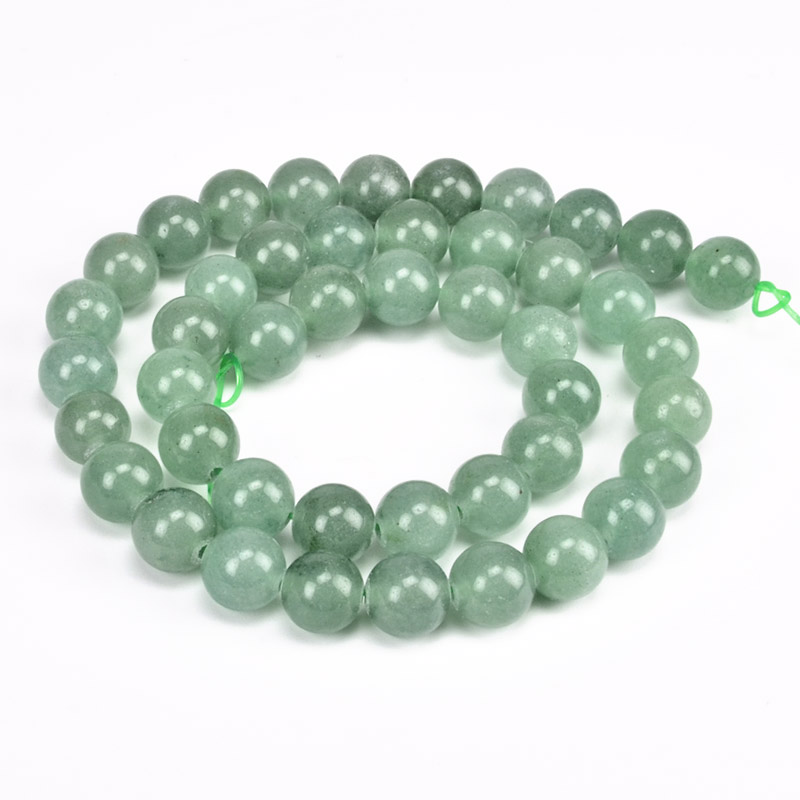 Намистини Авантюрін зелений, Натур. камінь, 8,5 мм, Круглі (BUS-051663)