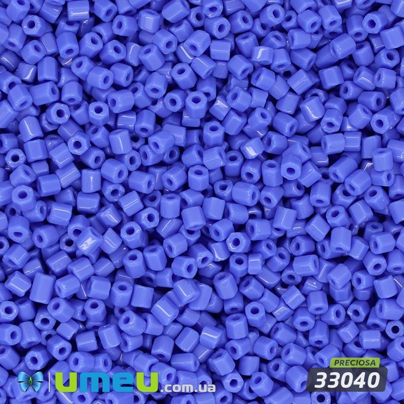 Бісер чеський Рубка 11/0, №33040, Синій натуральний (BIS-044064)