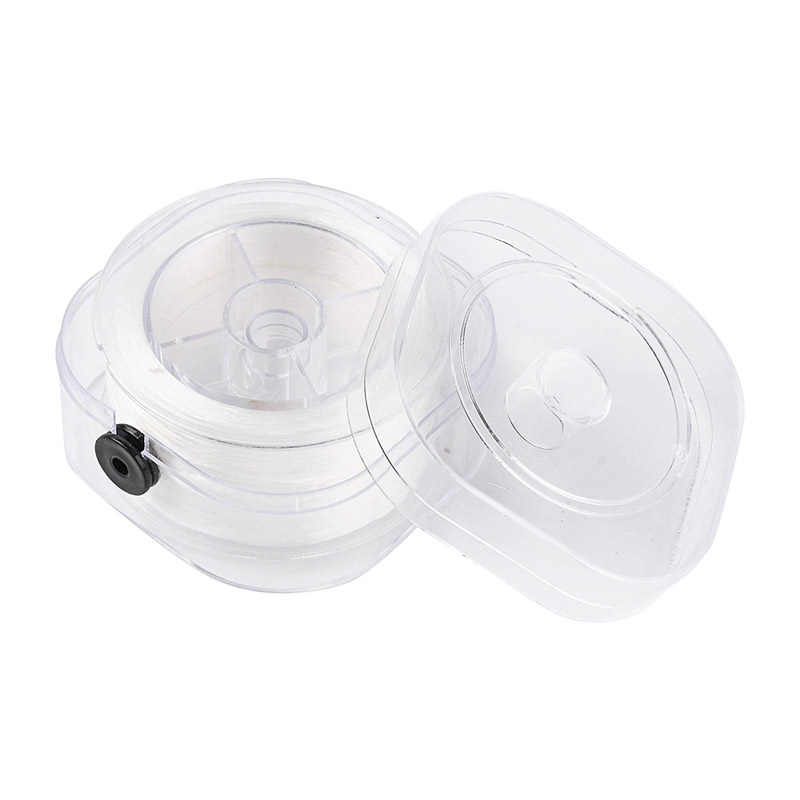 Волосінь еластична волокниста в диспенсері, 0,8 мм, Прозора (LES-057017)