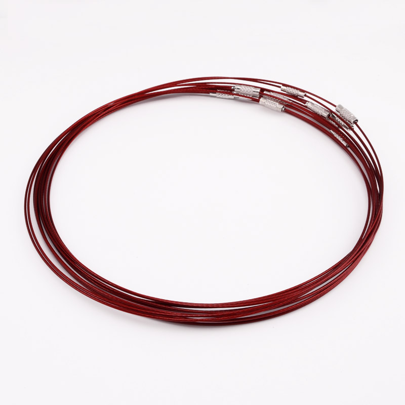 Основа для колье Чокер, Красная, 44 см (OSN-000650)