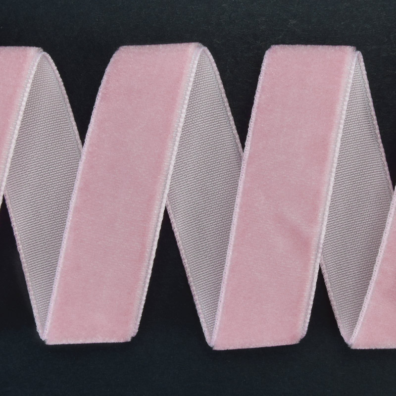 Стрічка оксамитова, 15 мм, Рожева (LEN-061439)