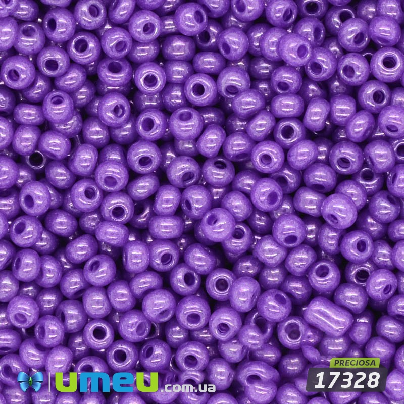 Бісер чеський №506 / 17328, Фіолетовий, Перламутровий, 10/0 (BIS-003837)