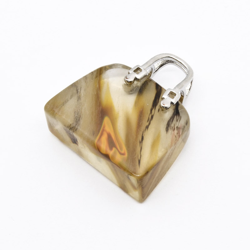 Подвеска Сумочка, Имитация натурального камня, 26х24х10 мм (POD-054442)