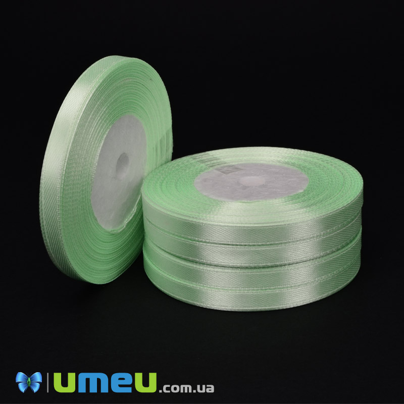 Атласная лента, 6 мм, Салатовая (LEN-050988)
