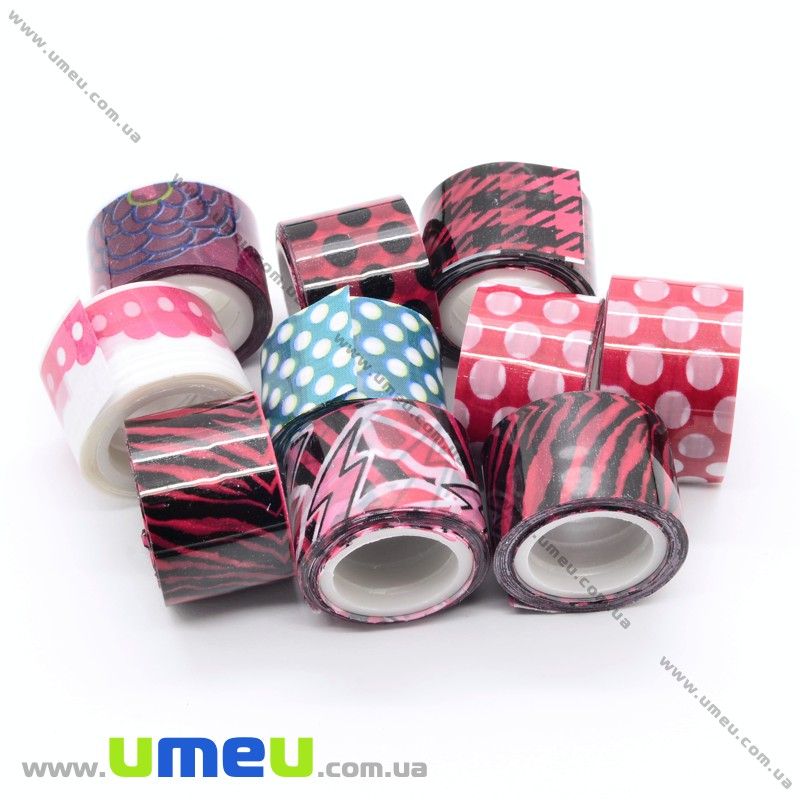 Декоративный скотч, Микс, 12 мм (DIF-017938)