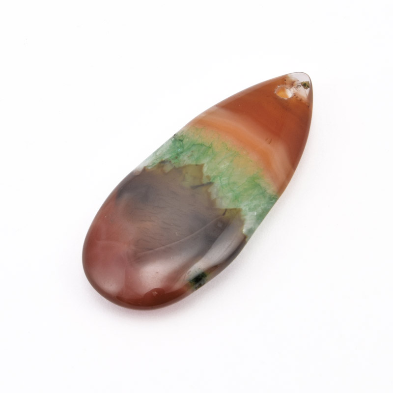 Підвіска Крапля, Натур. камінь Агат бразильський, 40х18 мм (POD-058695)