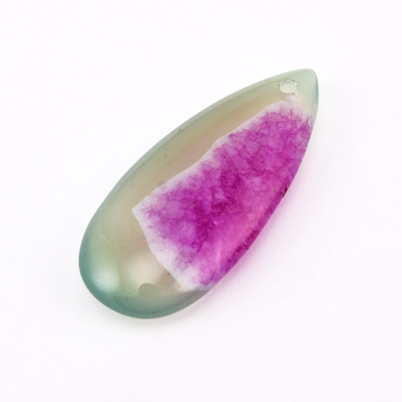 Підвіска Крапля, Натур. камінь Агат бразильський, 40х18 мм (POD-058675)