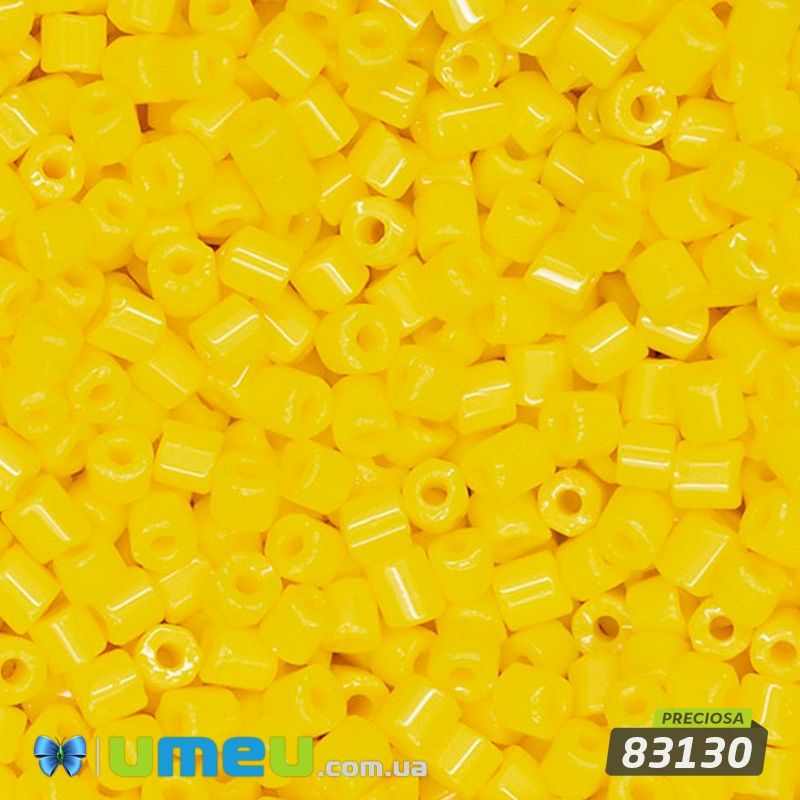 Бісер чеський Рубка 10/0, №83130, Жовтий натуральний (BIS-044004)