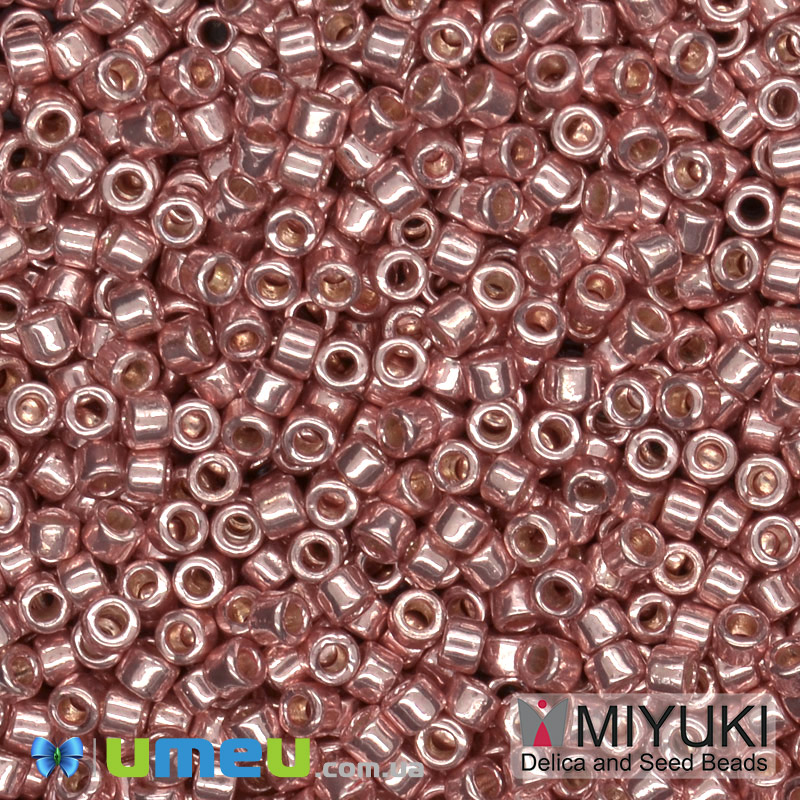 Бисер японский Miyuki Delica 11/0 DB2503, Duracoat Galvanized, Розовый (BIS-045495)