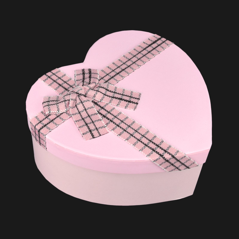 Подарочная коробка Сердце, 21,5х19,5х9 см, Розовая (UPK-060626)