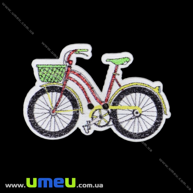 Декоративний пришивний елемент Велосипед, 32х21 мм (DIF-033466)