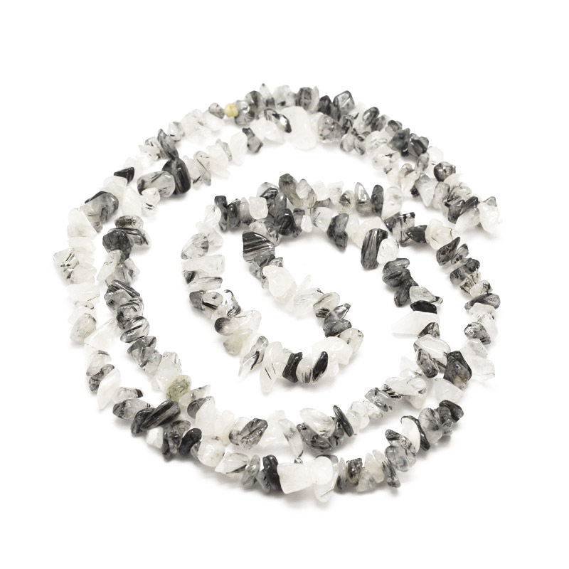 Бусины (скол) Кварц серый, Натур. камень, 5-10 мм (79-80 см) (BUS-057712)