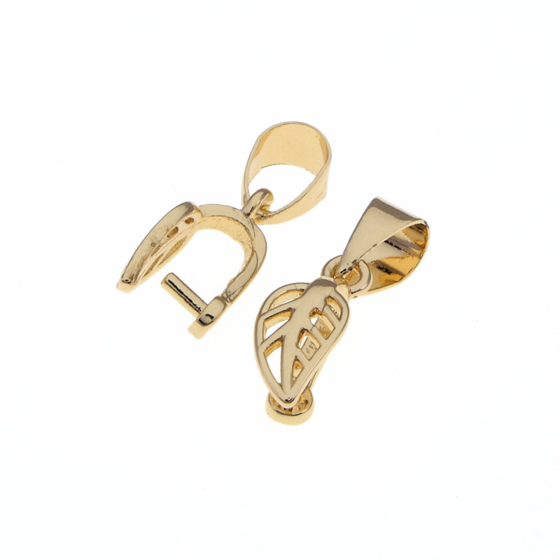 Держатель для кулона, 19х6 мм, Латунь с покрытием 14 kt (OSN-055666)