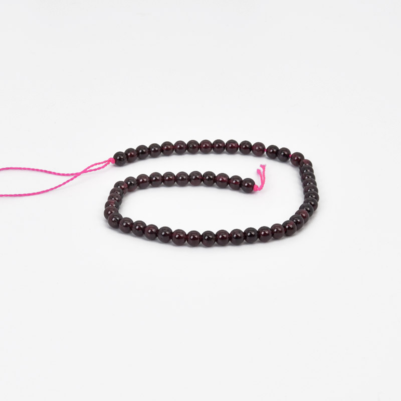 Намистини Гранат, Натур. камінь, 4,5 мм, Круглі, 19 см (BUS-058084)