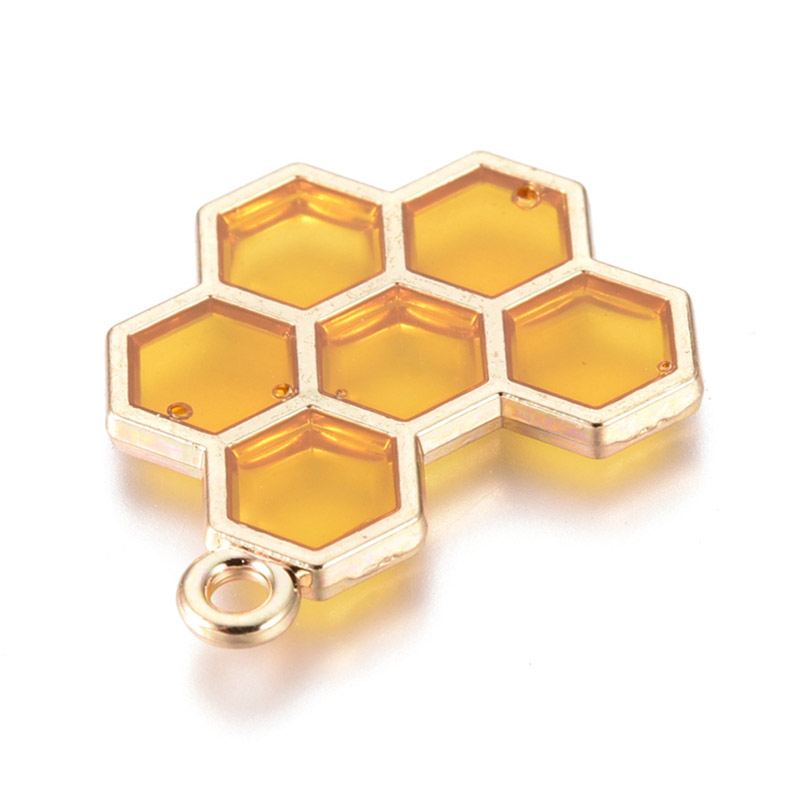 Підвіска метал. Соти, 21х17 мм, Світле золото (POD-043593)