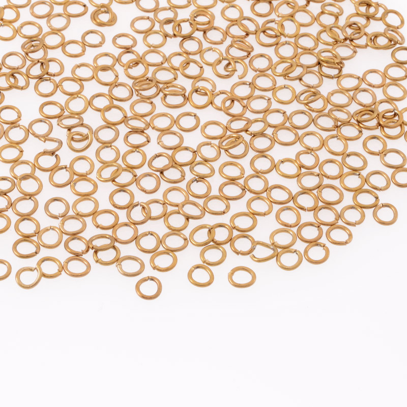 Колечки из нерж. стали, 3 мм, 0,5 мм, Золото (STL-055882)