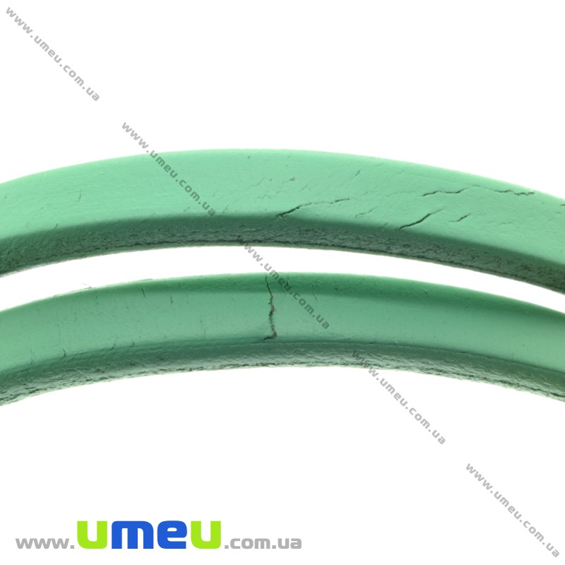 Основа для браслета Regaliz з нат. шкіри УЦЕНКА, М'ятна, 10х6мм, 20 cм (OSN-017038)