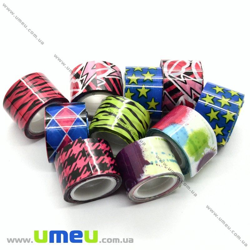 Декоративний скотч, Мікс, 12 мм (DIF-021182)