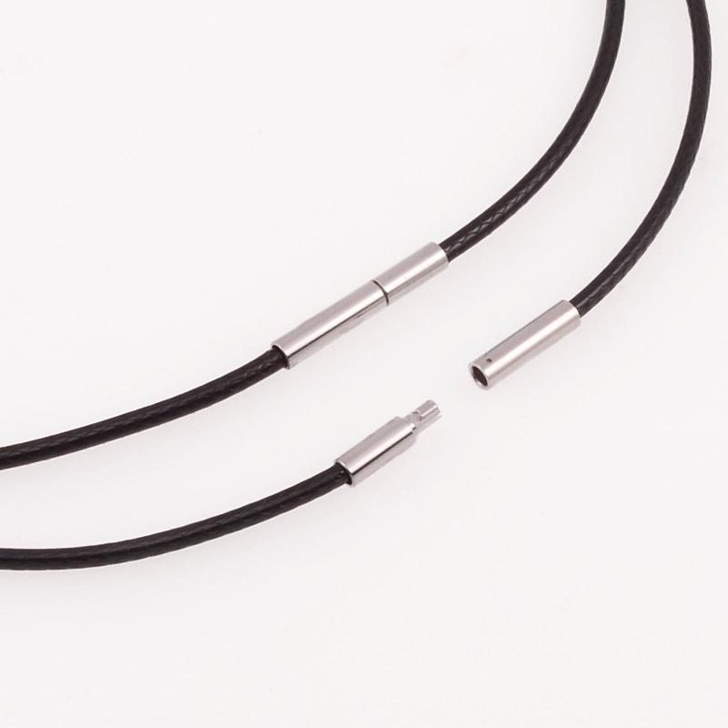 Основа для колье 2 мм, 41 см, Замок нерж. сталь, Коричневая (OSN-055553)